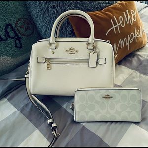 Coach off white bag and logo wallet. Like new